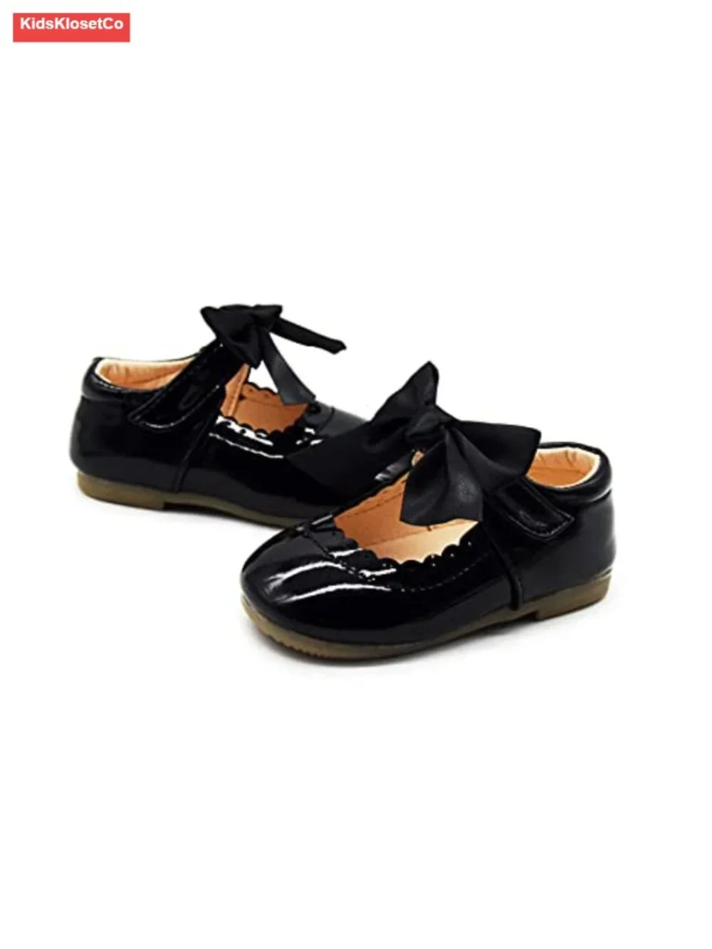 Toddler Girls Ballet Flats - Sparkle Mary Jane Dress Shoes with Hook & Loop